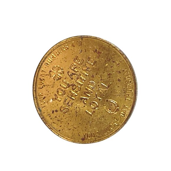 Vintage Pisces Zodiac Token Coin “You Are Special” Nude Humor Astrology - Picture 3 of 6